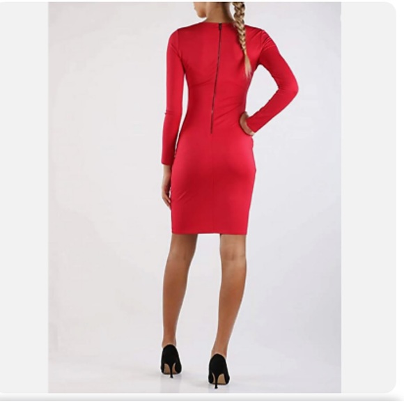NWT Armani Exchange Red Bodycon Dress. Size XS - Picture 2 of 10
